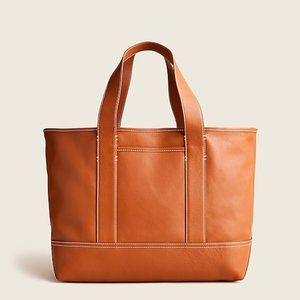 Leather tote bag